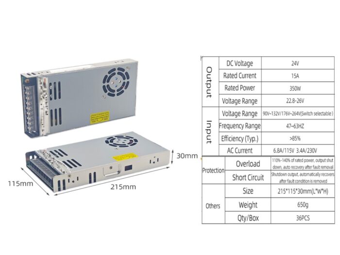Fuente de Poder 350W 24V - Imagen 2