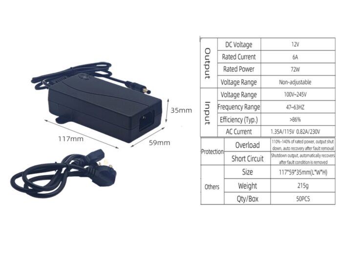 Fuente de Poder 72W 12V - Imagen 2