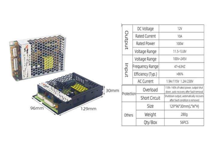 Fuente de Poder 100W 12V - Imagen 2