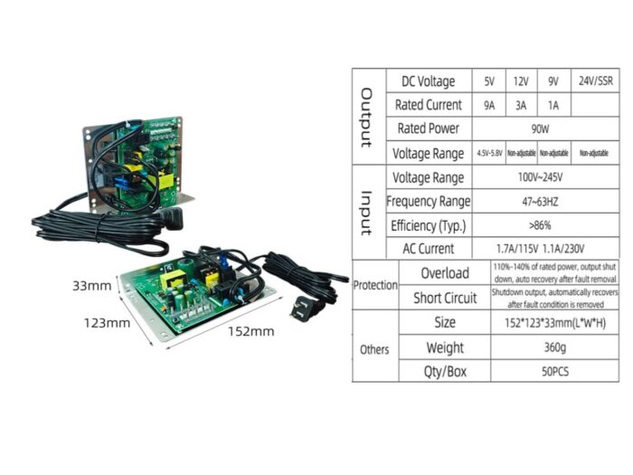 Fuente de Poder 90W 5V/12V/9V - Imagen 2